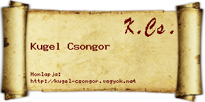 Kugel Csongor névjegykártya